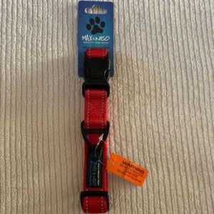 red medium adjustable dog collar